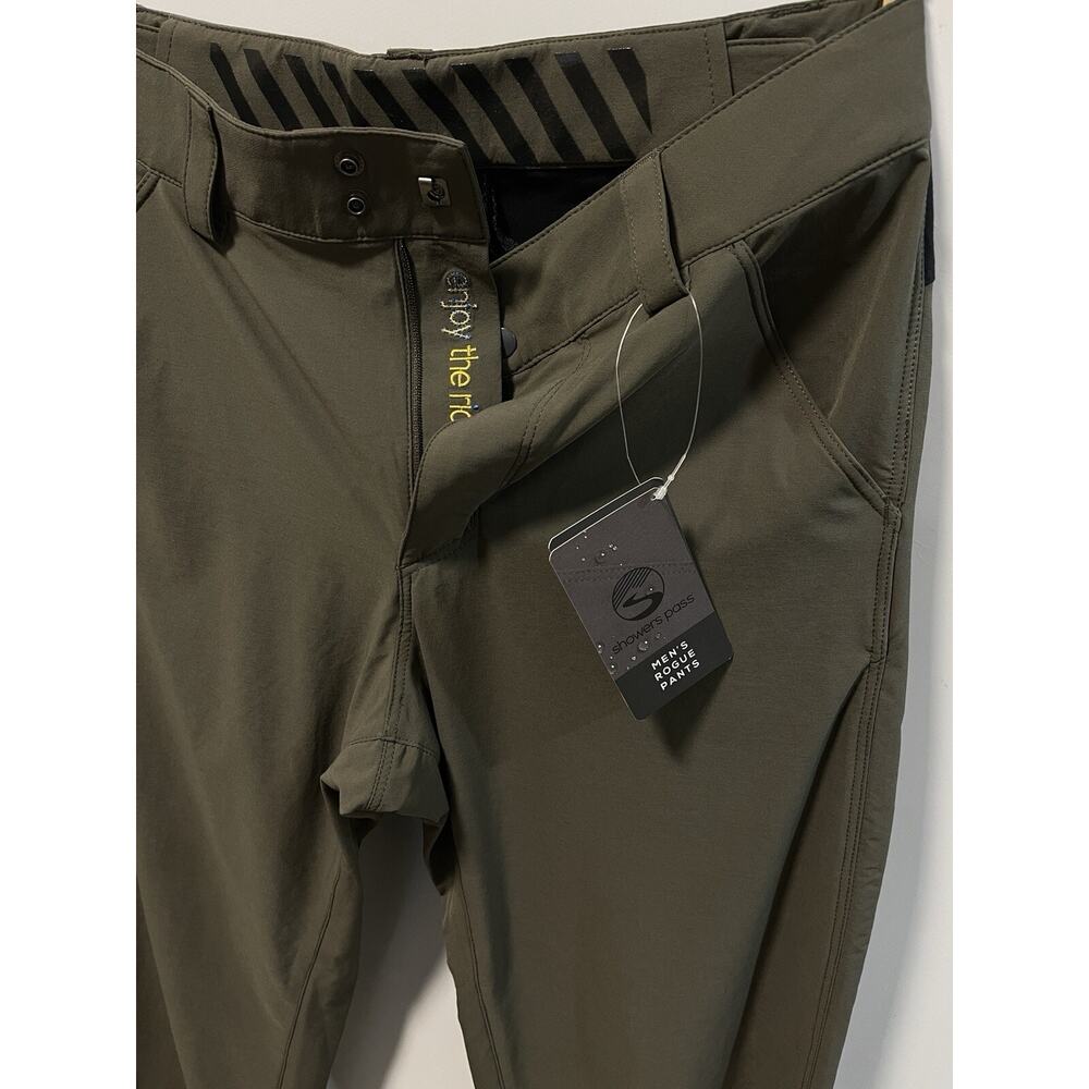 Showers Pass Rogue Pants Mens 28 Fatigue Green Outdoor Stretch NWT